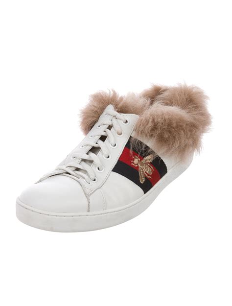 gucci fur sneakers mens|gucci diamond sneakers.